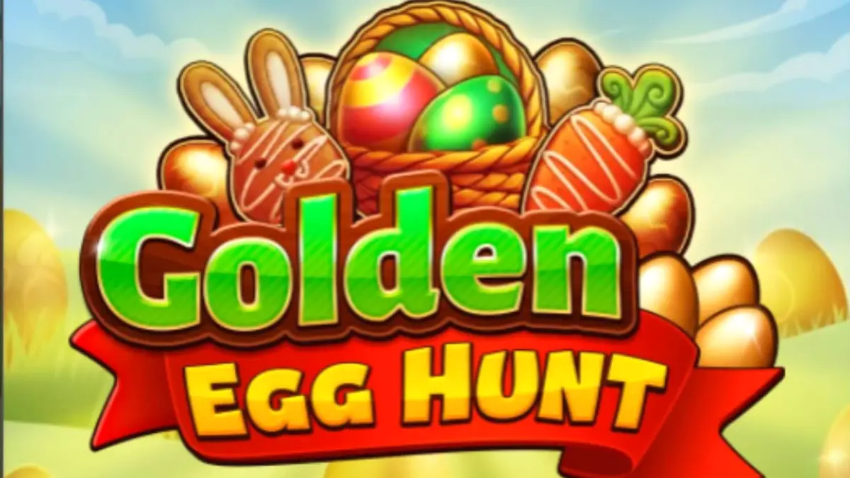Tampilan visual slot Golden Egg Hunt dengan tema musim semi dan telur emas